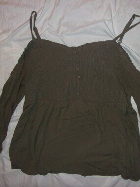 Torrid size 3 boho womens 3 x plus sized tee t shirt green blouse